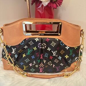 Louis Vuitton Judy  Multicolor monogram Shoulder Bag with Elegant Chain Strap